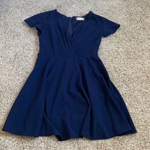 Altar’d State V-Neck Navy Dress
